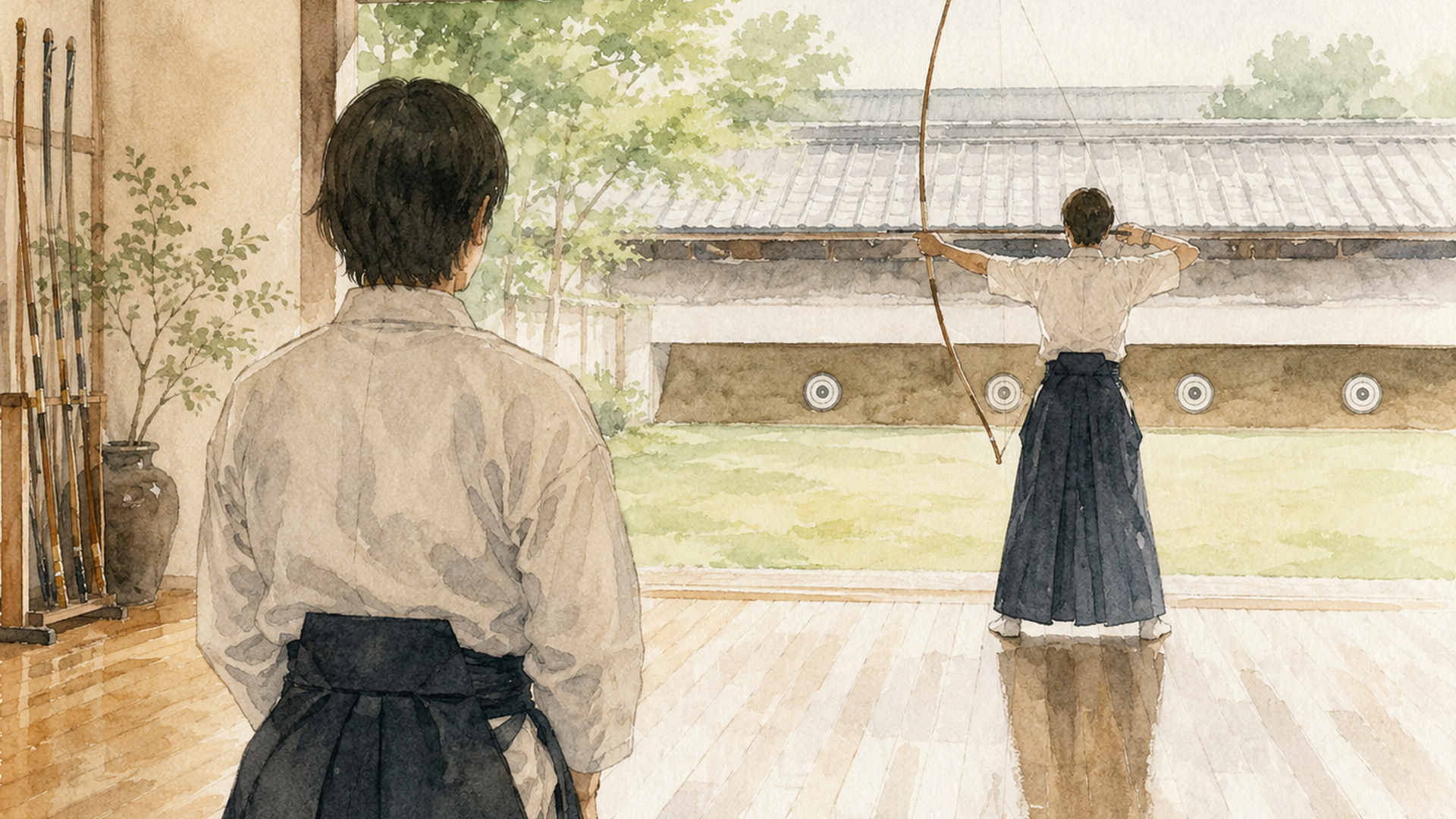 AB＝BC＝CDの四角形と168度・108度・54度を描き、正五角形と正三角形の補助線を考える学習者の後ろ姿